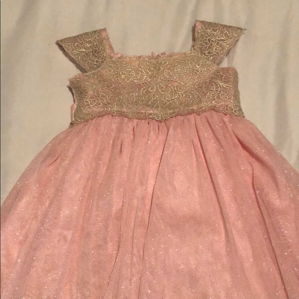 Beautiful pink and gold princess party dress